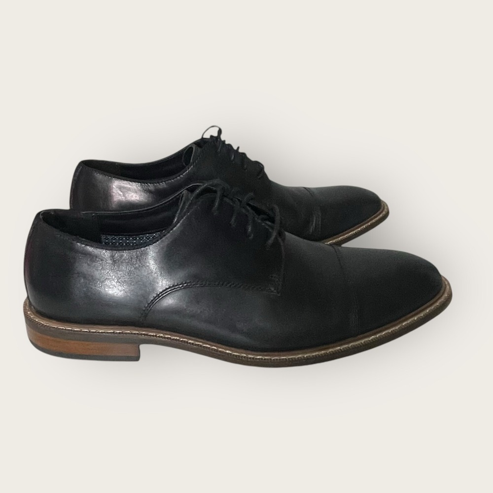 Vince Camuto‎ VY- Lamson Mens Black Leather Oxford Dress Shoes Size 9M